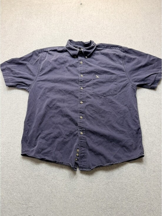 Eddie Bauer Other - Eddie Bauer Mens Short Sleeve Button Down Shirt L Blue Embroidered Logo Cotton